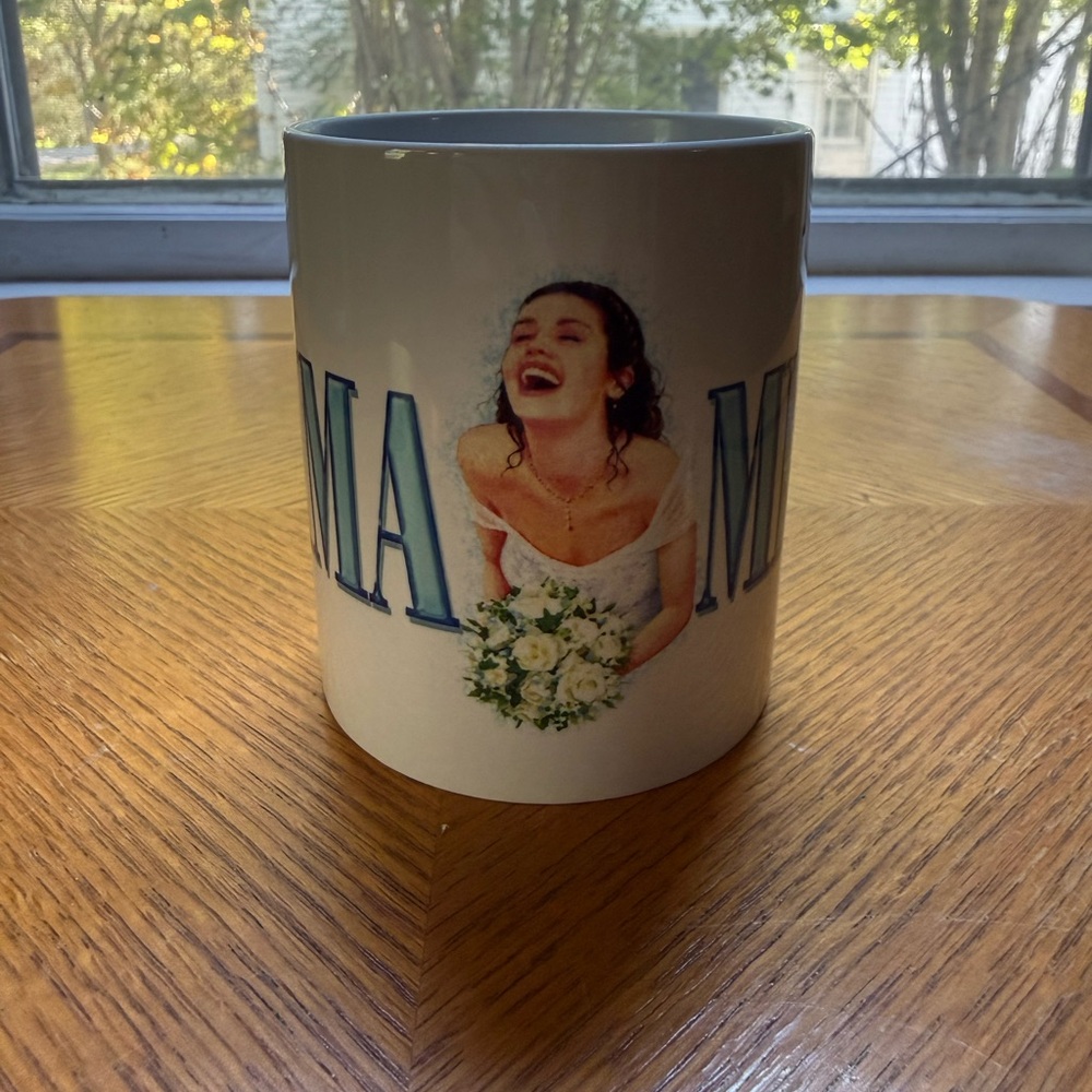 White Ceramic Mug with Bride Design